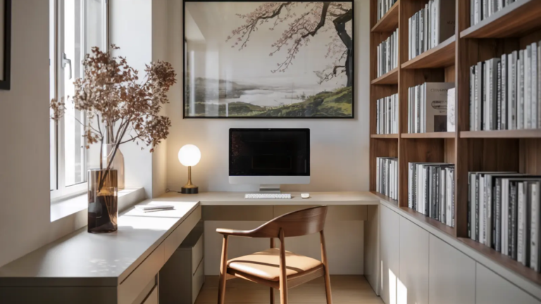 20+ Japandi Home Office Ideas for a Calm, Stylish & Productive Workspace