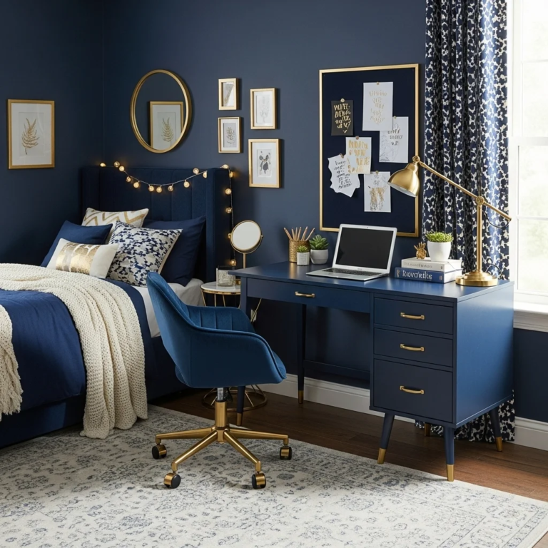 25 Navy Blue Girls Bedroom Ideas