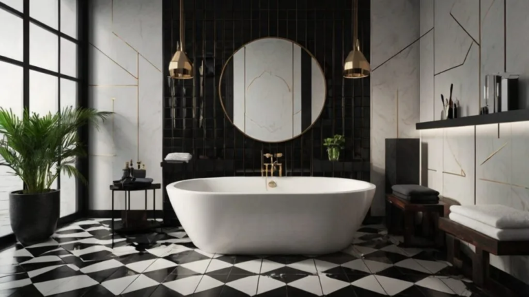 22 Stunning Black and White Bathroom Designs