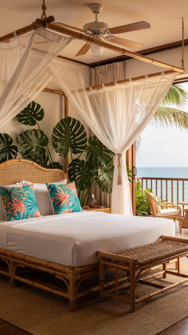 21 Tropical Bedroom Ideas to Create a Relaxing Island-Inspired Retreat 2026